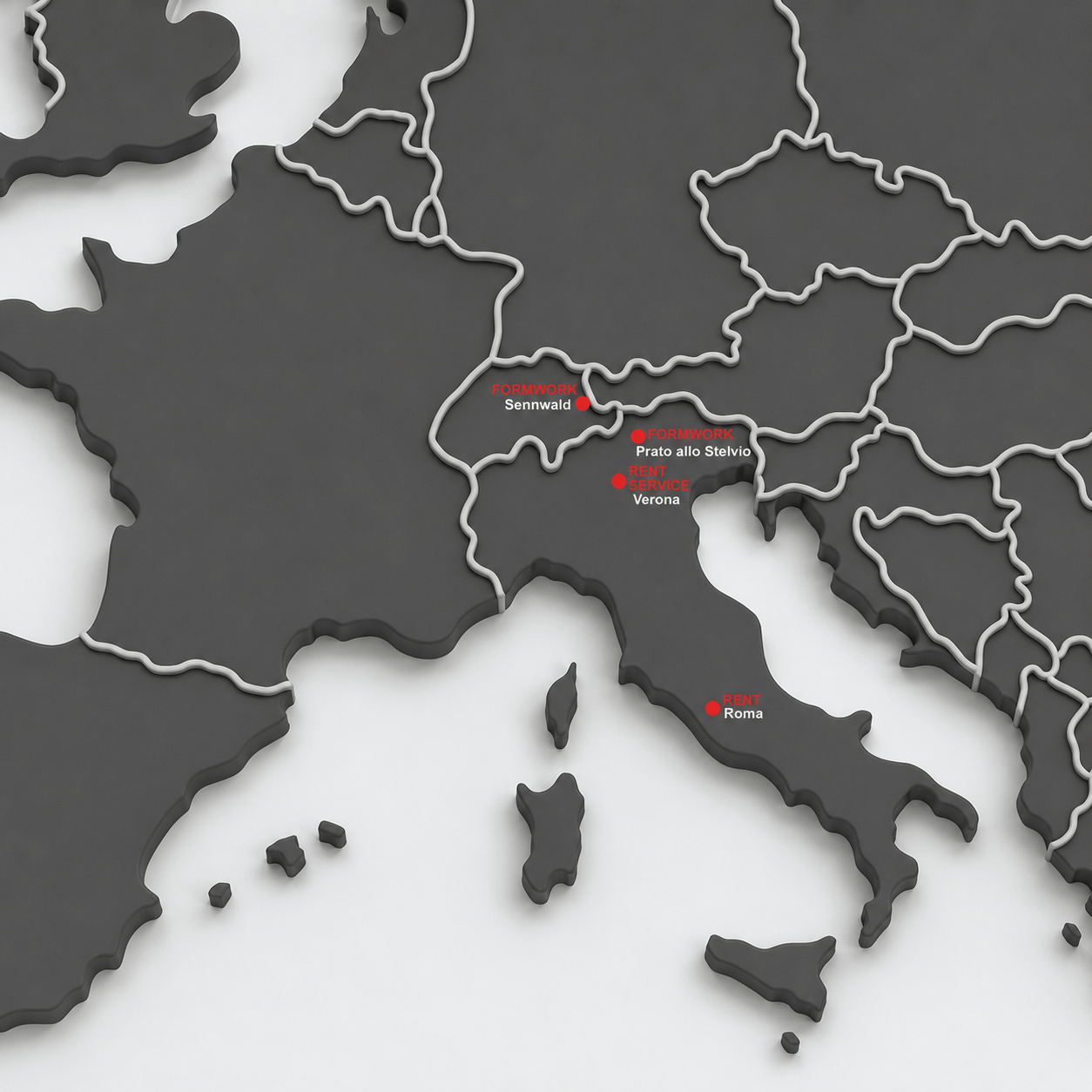 Sedi italiane per vendita e noleggio casseri e casseforme per costruzioni